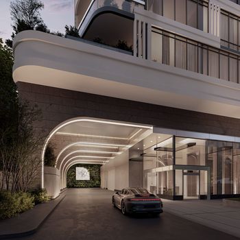 Dusk - Driveway Entry