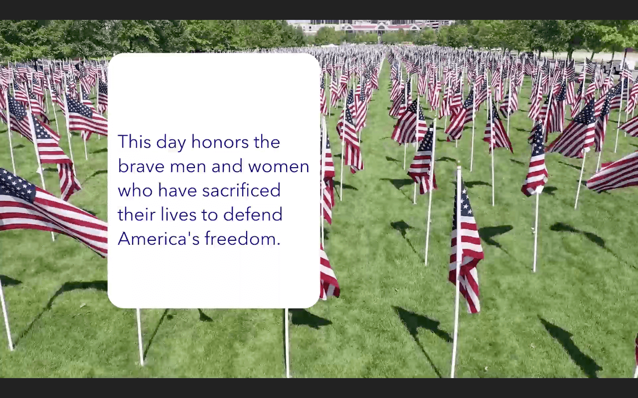 Honoring our nation's heroes on Memorial Day!