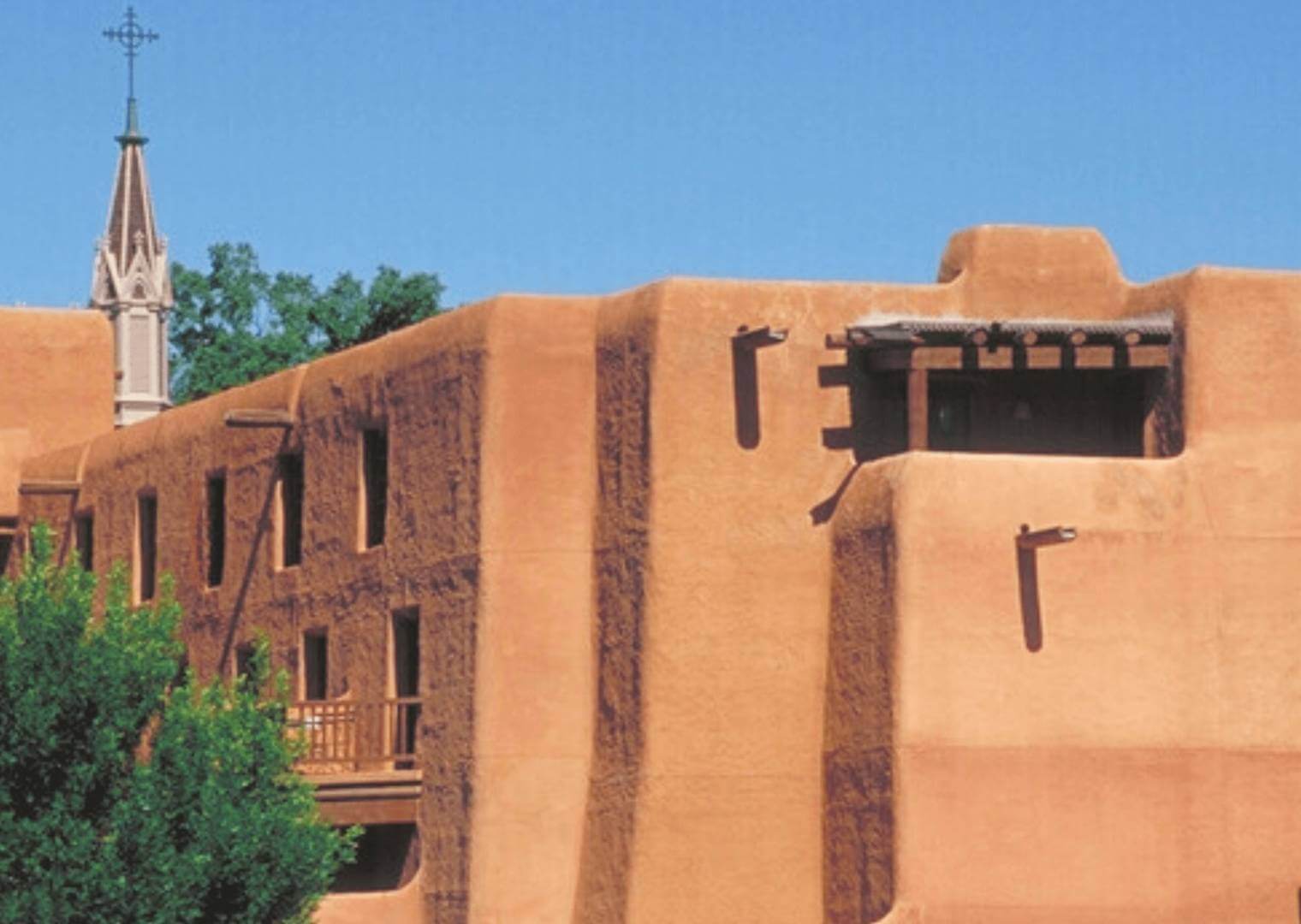 Spanish colonizers discovered Pueblo tribes in the Rio Grande Valley in the 16th century. When constructing homes and community buildings, they combined some of the Pueblo’s building designs and materials with their own techniques.