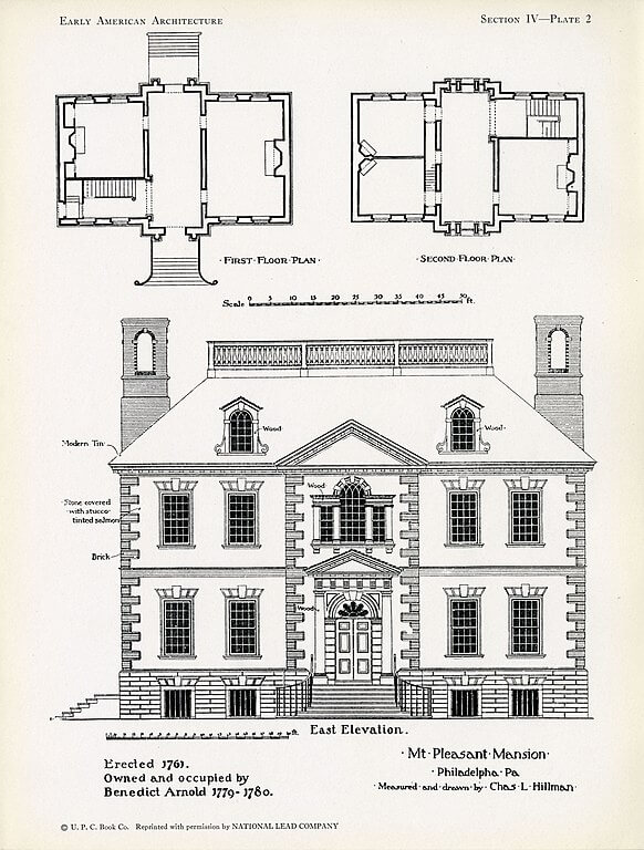 In the early 18th century, Georgian architecture was picked up in America through British architectural guides, also known as pattern books.