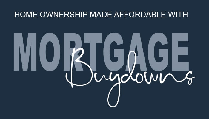 Mortgage Buydowns Copy on Blue Background