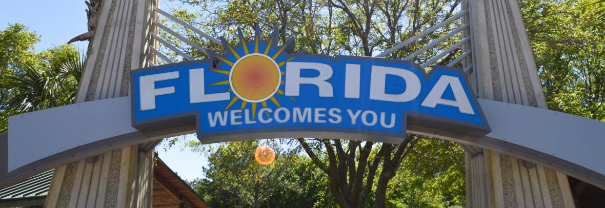 Florida Welcomes You travel sign