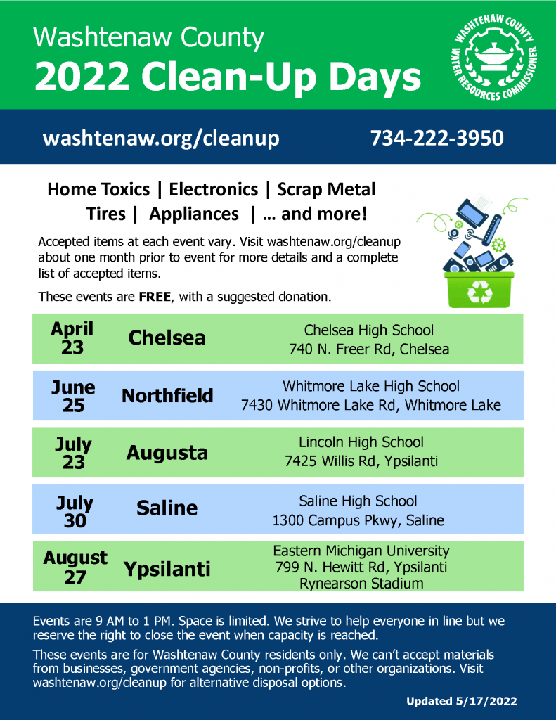 Washtenaw County Clean up day