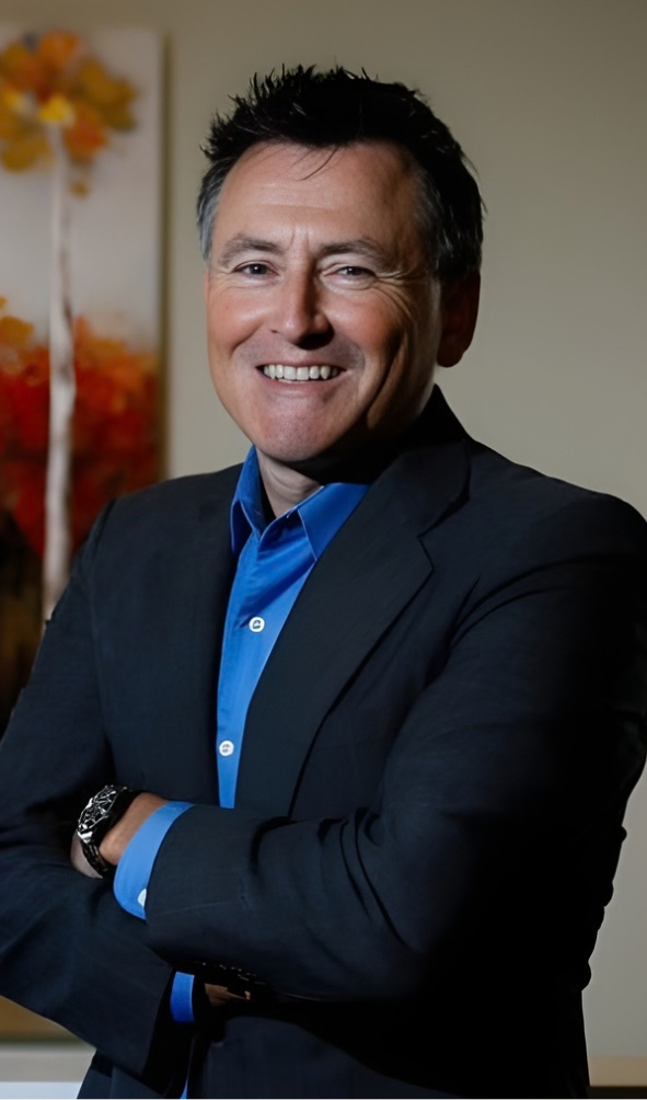 Green Leave Watercolor Vertical Business Card