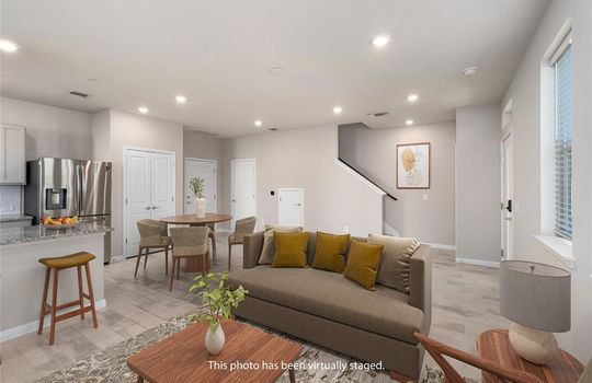 living dining staged