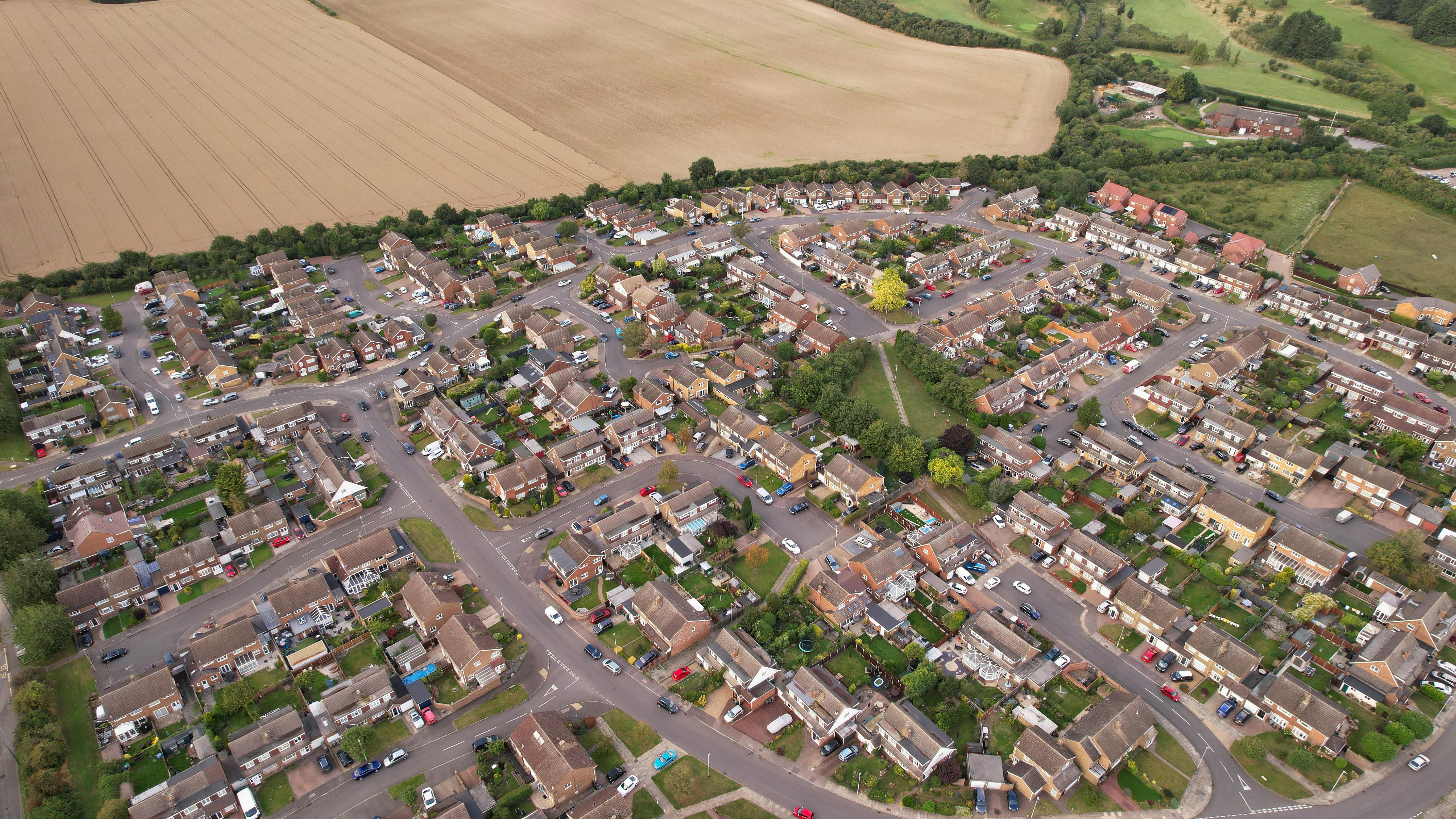 Aerial View of a Village