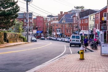 Charming Downtown Scene in Portsmouth, New Hampshire