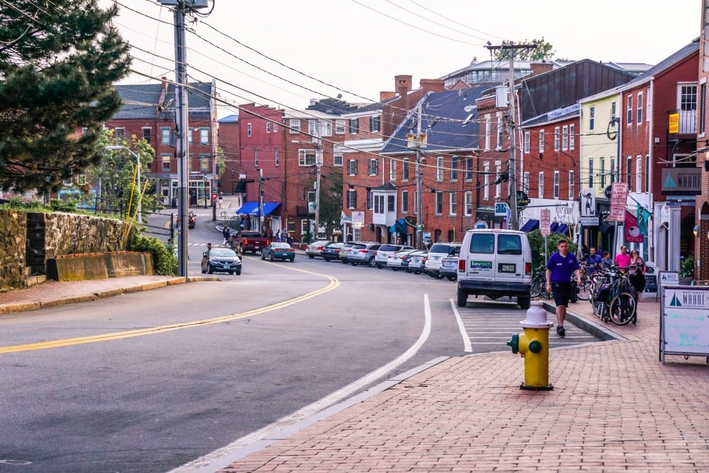 Charming Downtown Scene in Portsmouth, New Hampshire