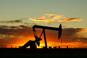 Oil Well at Sunset