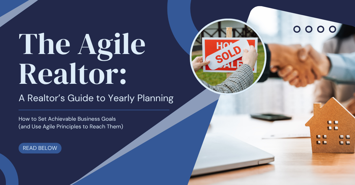 Blue and White Geometric Real Estate Professional Linkedln Single Image Ad