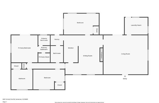 Zillow Floor Plan &#8211; 6261 Grizzly Flat Rd_Floor 1