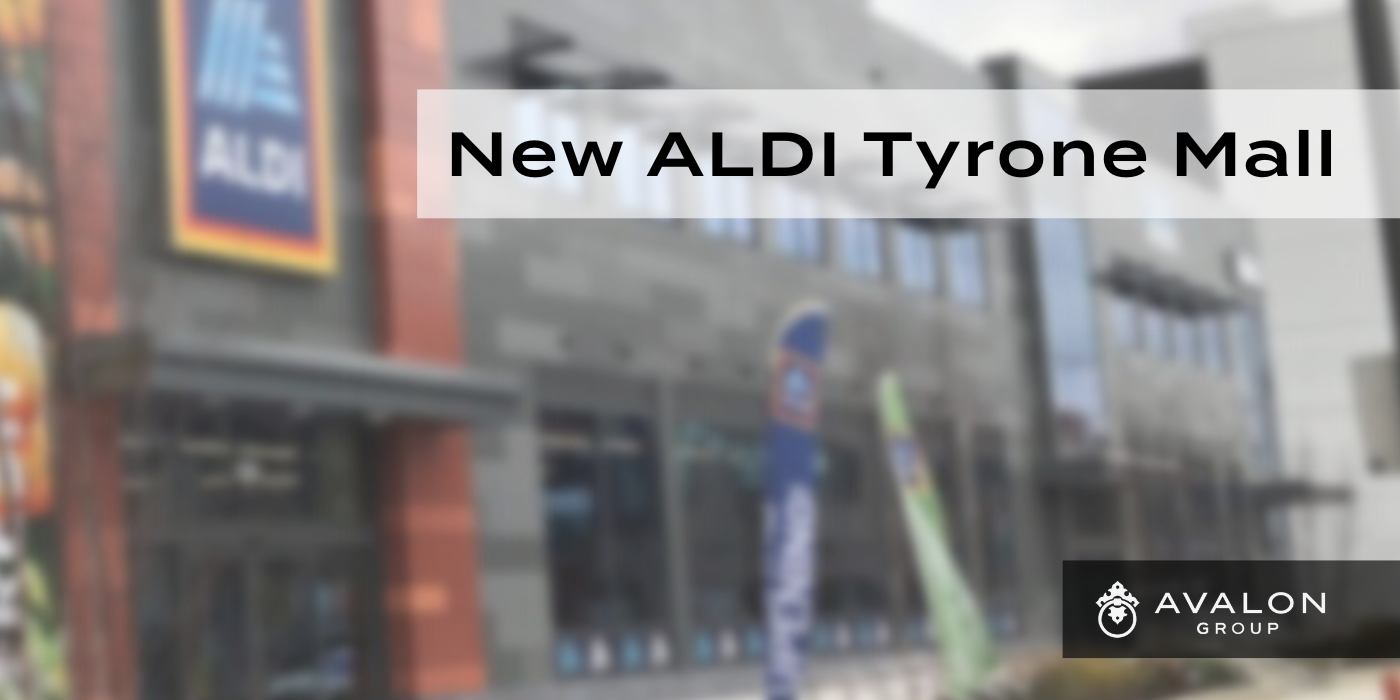 New Aldi Tyrone Mall Cover pic shows a blurred picture of a recent Aldi store added to a mall.
