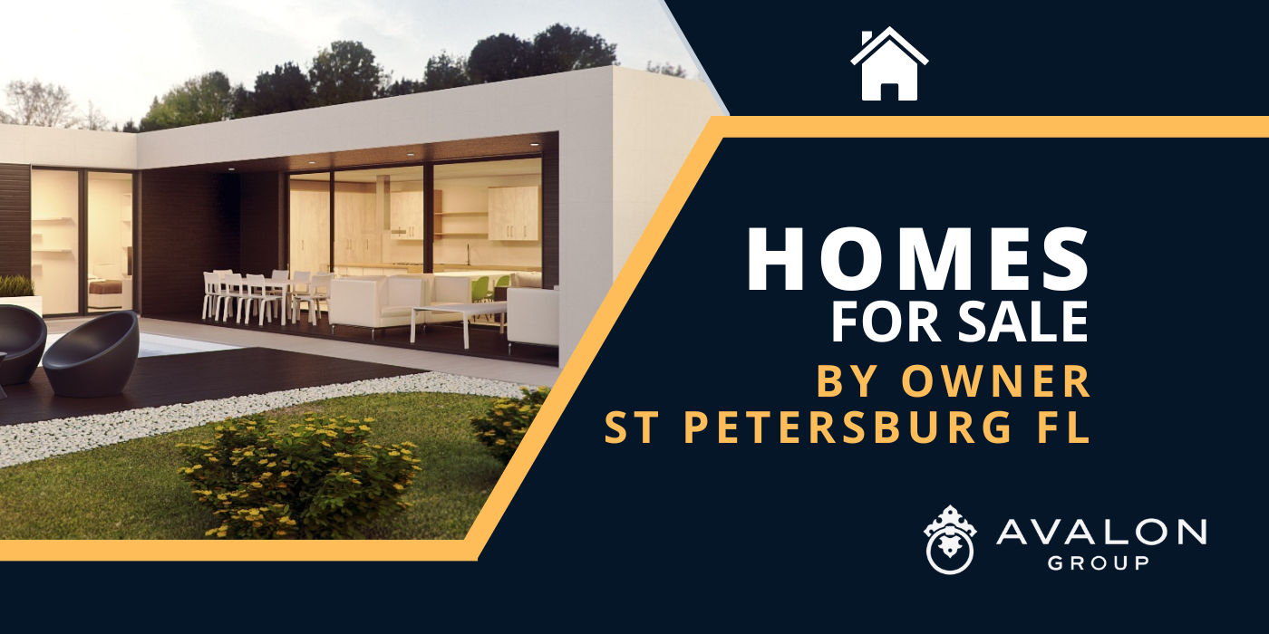 Homes For Sale By Owner St Petersburg FL Cover Picture Shows a modern home with white siding and black windows.
