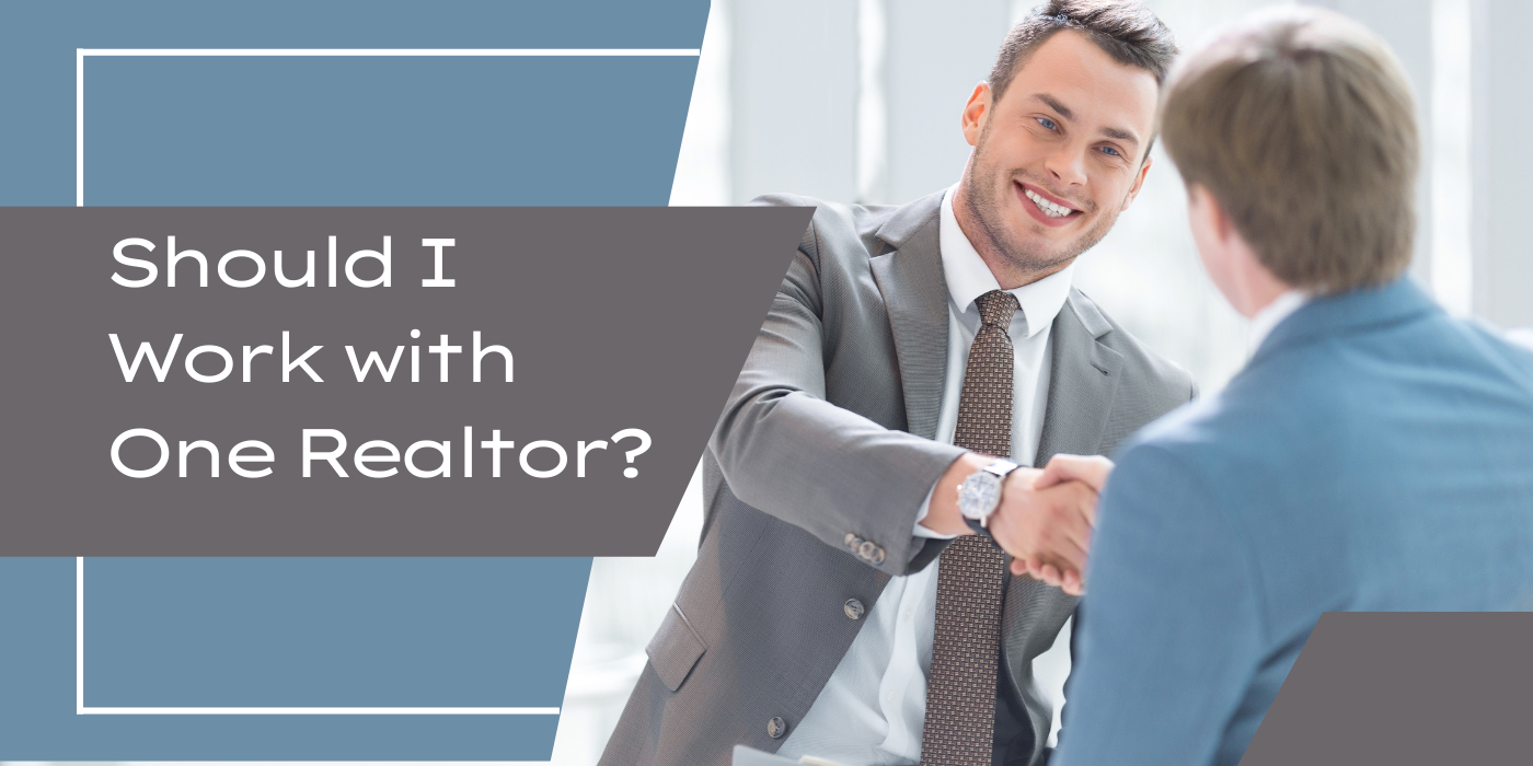 Working with One Realtor Cover Picture shows a male Realtor shaking hands with a client.