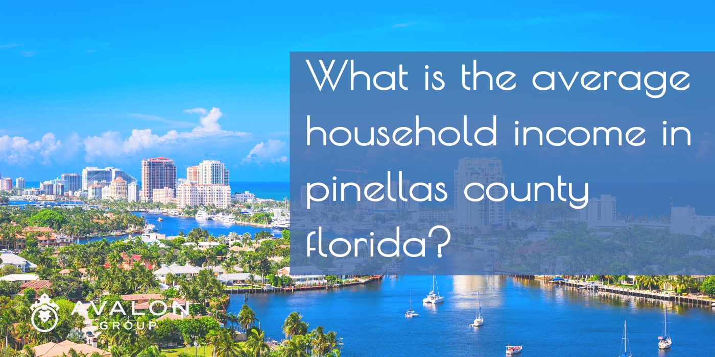 What is the average household income in pinellas county florida cover picture show an aerial picture of the beaches and hotels and condo buildings.