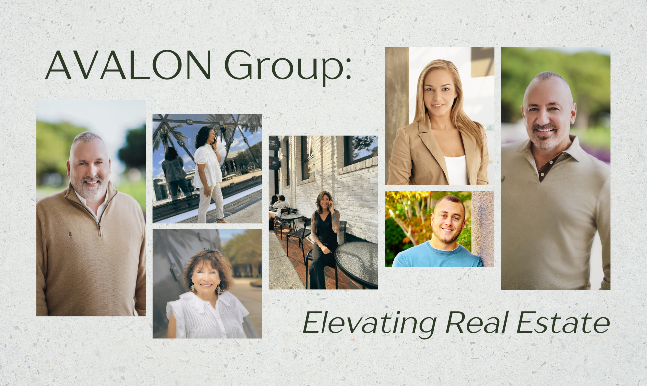 Avalon Group Elevating Real Estate cover picture shows individual pictures of each Realtor on the Avalon Group Team in St Petersburg FL.
