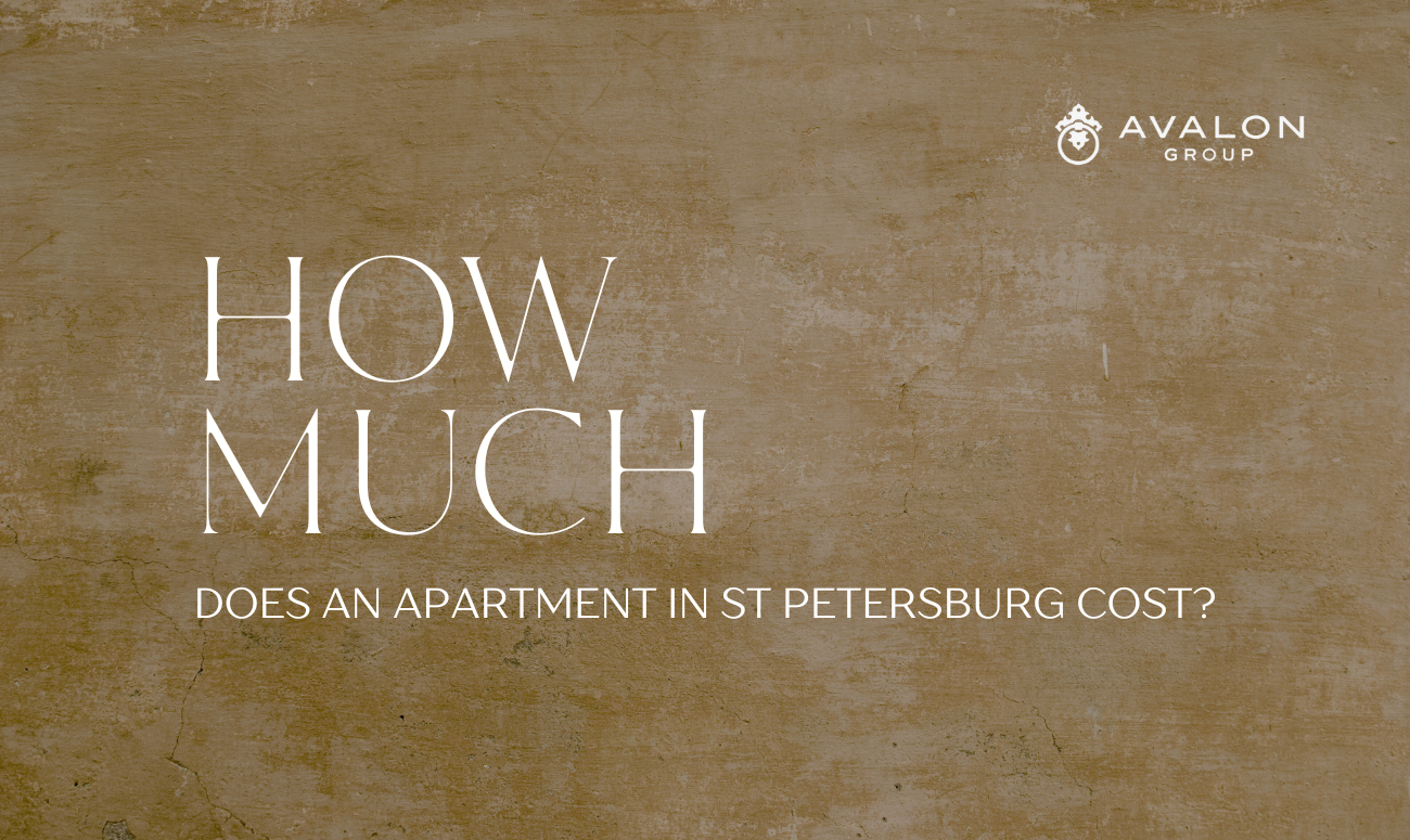 How much does an Apartment in St Petersburg Cost? cover picture shows the title in white letters over a background of latte colored stucco.