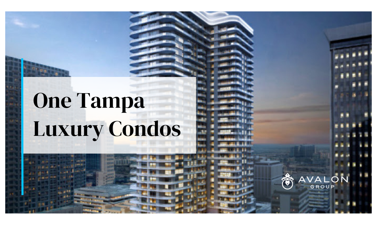 One Tampa Luxury Condos cover picture shows a rendering of the new high rise in Tampa with a gray and glass facade.