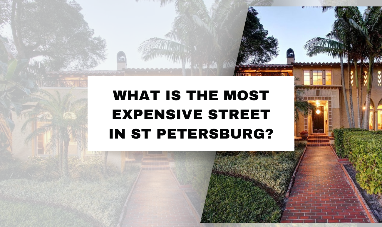 What is the Most Expensive Street in St Petersburg cover picture shows title in black letters and a mansion at sunset.