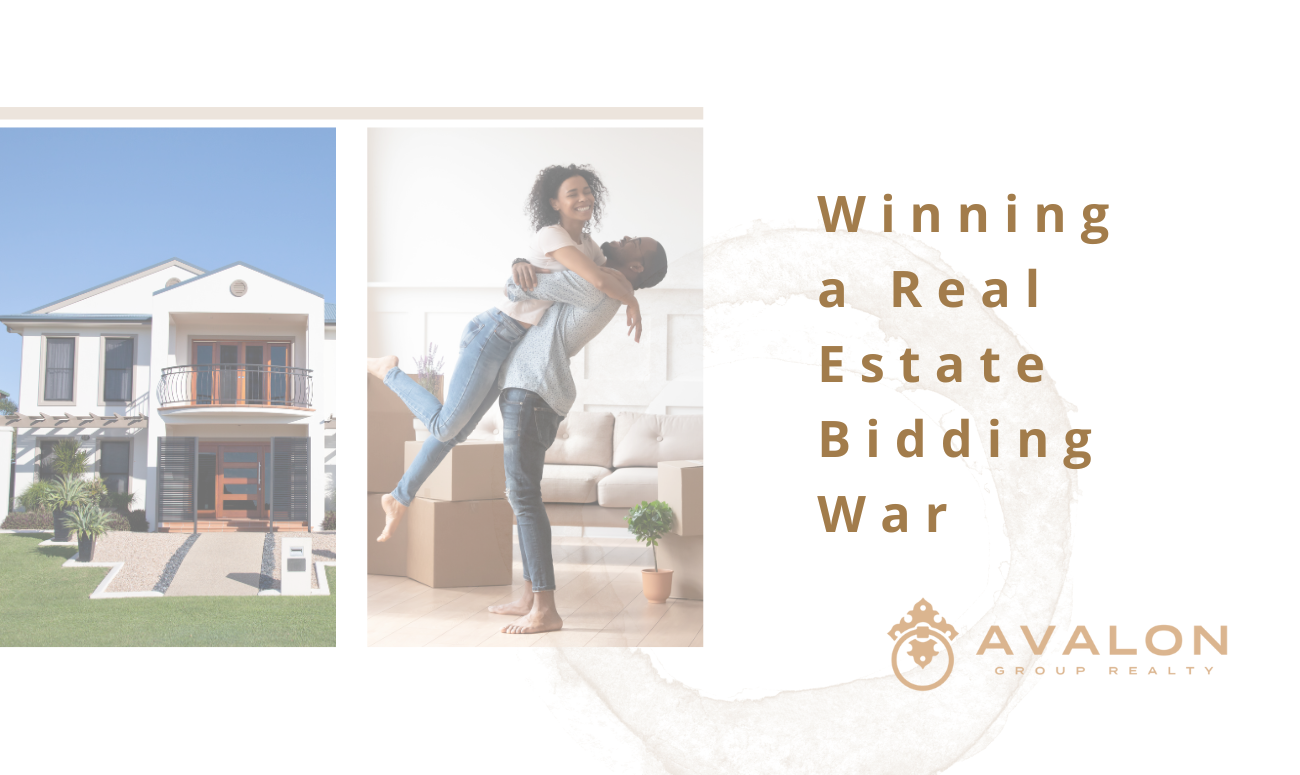 Winning a Real Estate Bidding War cover picture shows two black people celebrating winning a home bidding war.