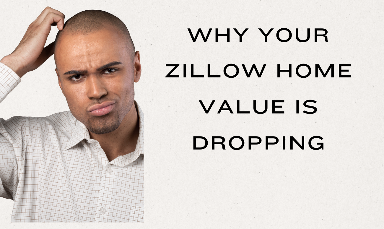 Why Your Zillow Home Value Is Dropping cover picture shows a black many looking confused.