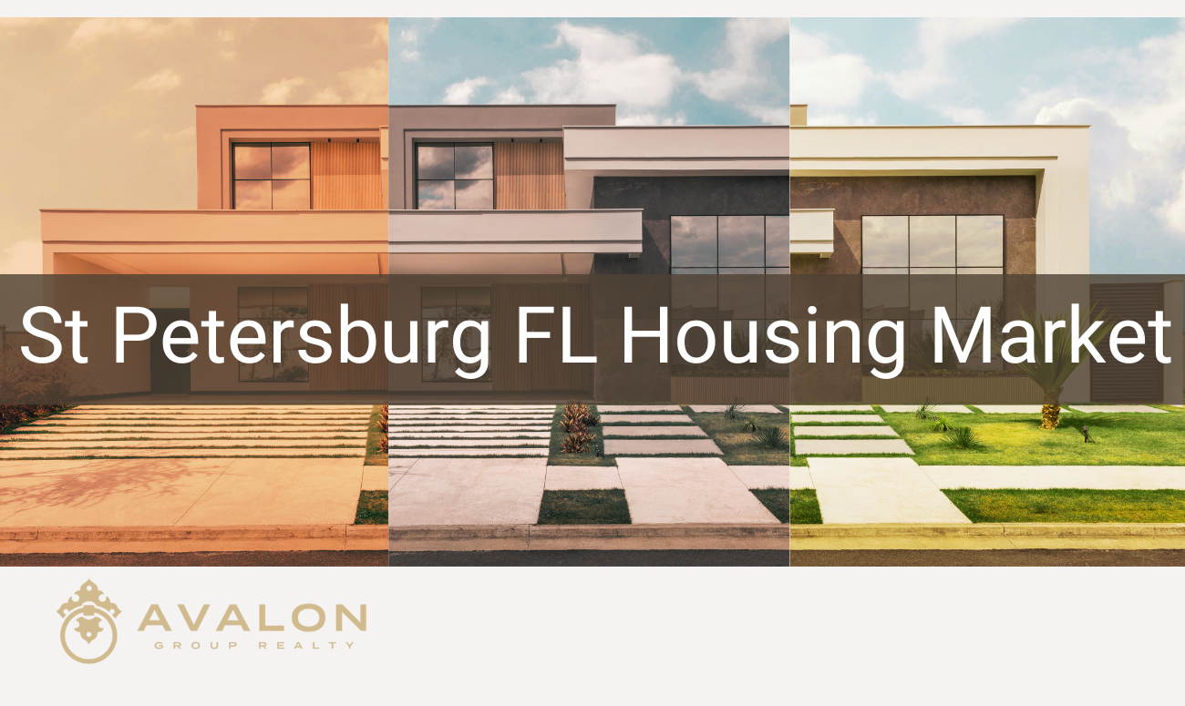 St Petersburg FL Housing Market cover picture shows a modern home in the background.