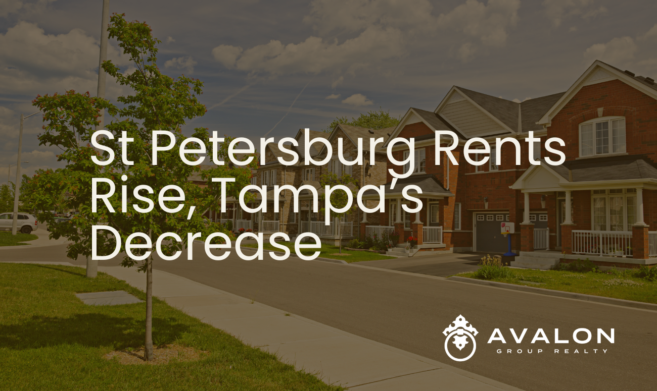 St Petersburg Rents Rise cover picture shows a traditional home neighborhood with brick homes.