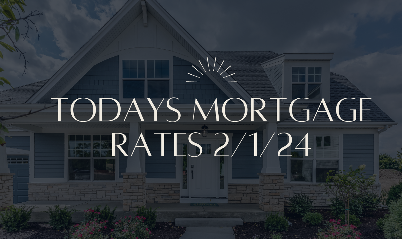 Todays Mortgage Rates 2124 cover picture shows a craftsman home with blue siding and shutters.