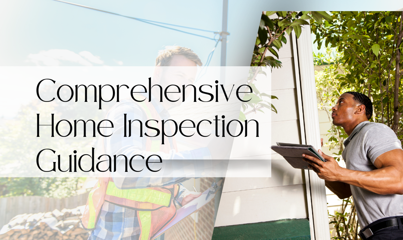 Comprehensive Home Inspection Guidance cover picture shows 2 inspectors looking at homes.