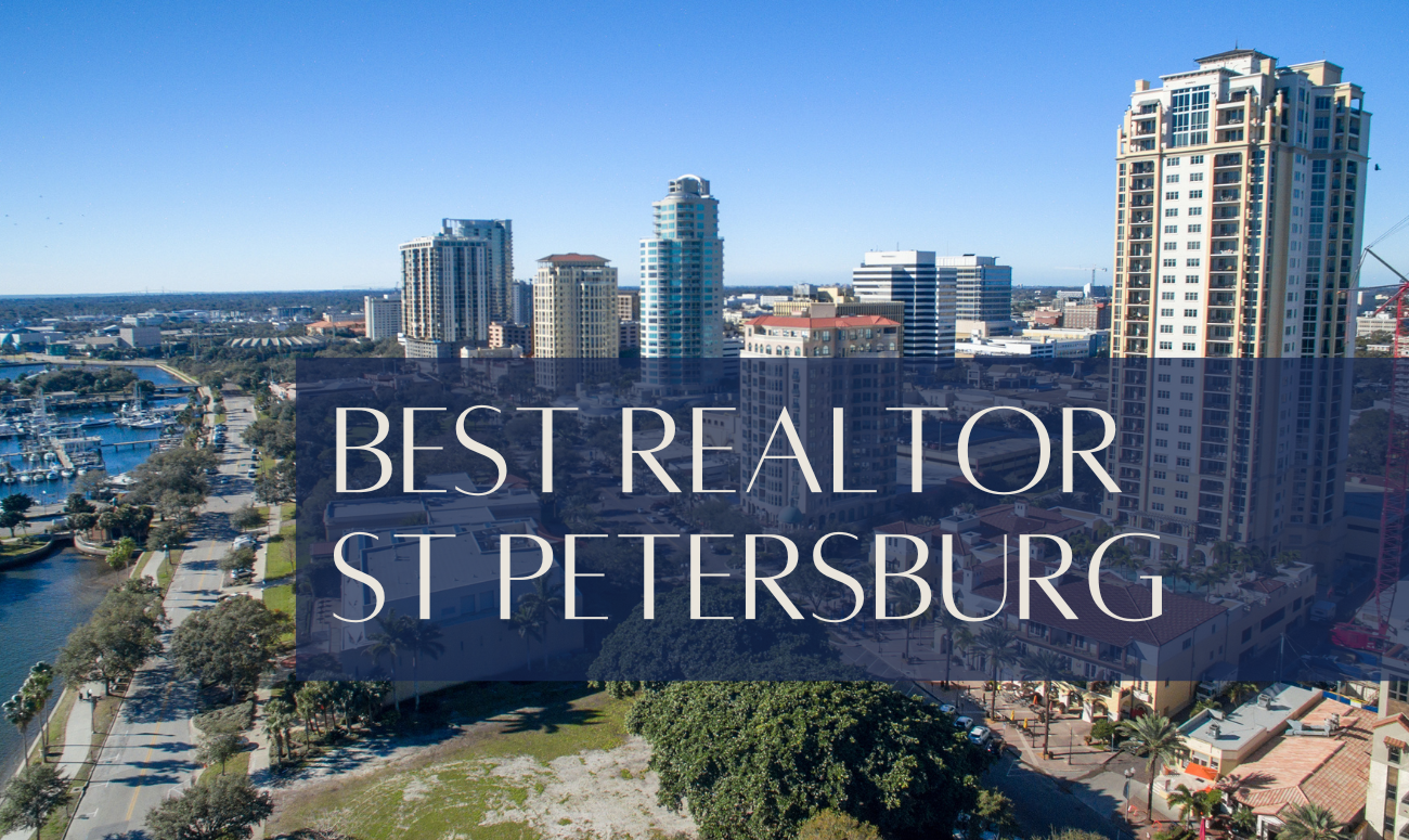 Best Realtor St Petersburg cover picture shows downtown St Petersburg high rises and the Marina with boats.