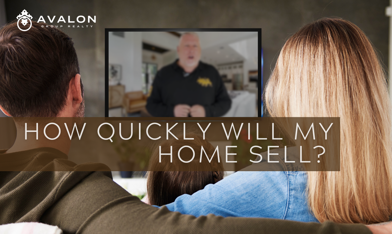 How Quickly Will My Home Sell cover picture shows a man woman and child watching Aaron Hunt on the TV in their living room.