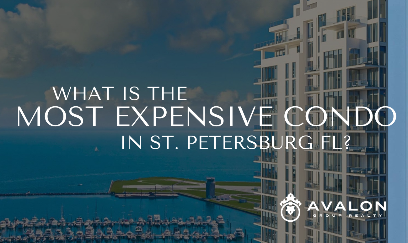 Most Expensive Condo in St. Petersburg, FL picture shows the view of the Saltaire High Rise with Tampa Bay in the background.