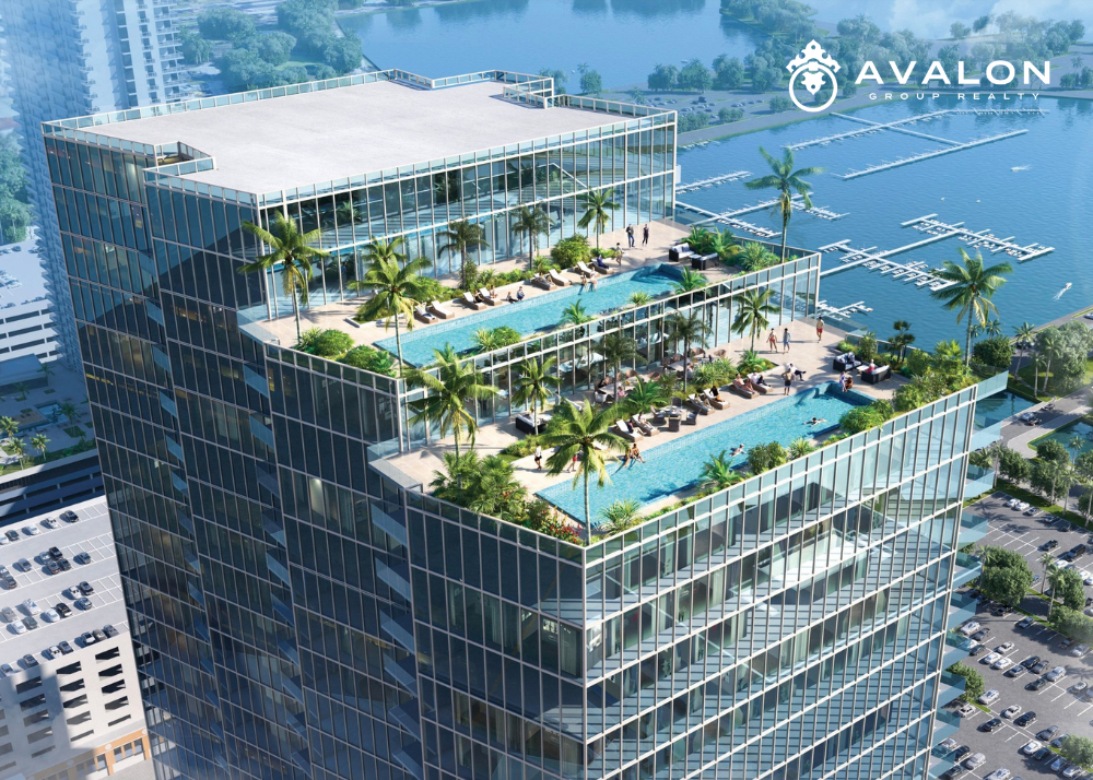 Waldorf Astoria Residences St Petersburg picture shows two rooftop pools that are on separate levels, There is also a Club on the highest level of the new high-rise that is shown.