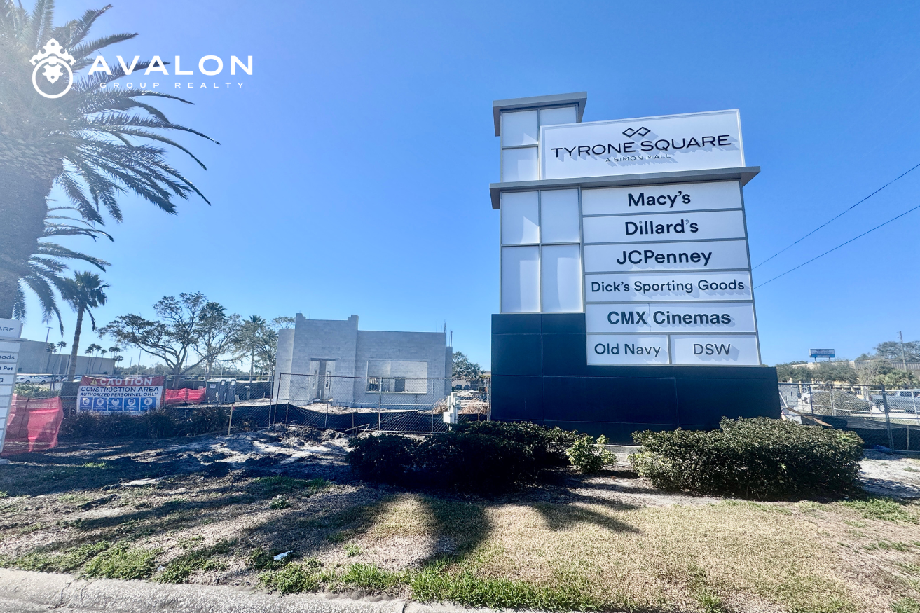 Where Is Raising Cane’s Going To Be Located in St Pete picture Raising Cane's wall are up right next to the mall sign on the north west part of the mall property.