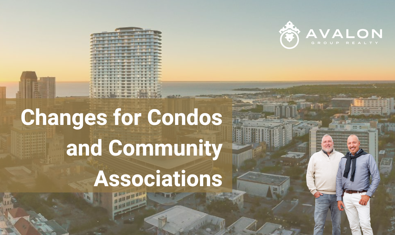 Changes for Condos and Community Associations Picture shows Condo Buildings in St Petersburg FL.