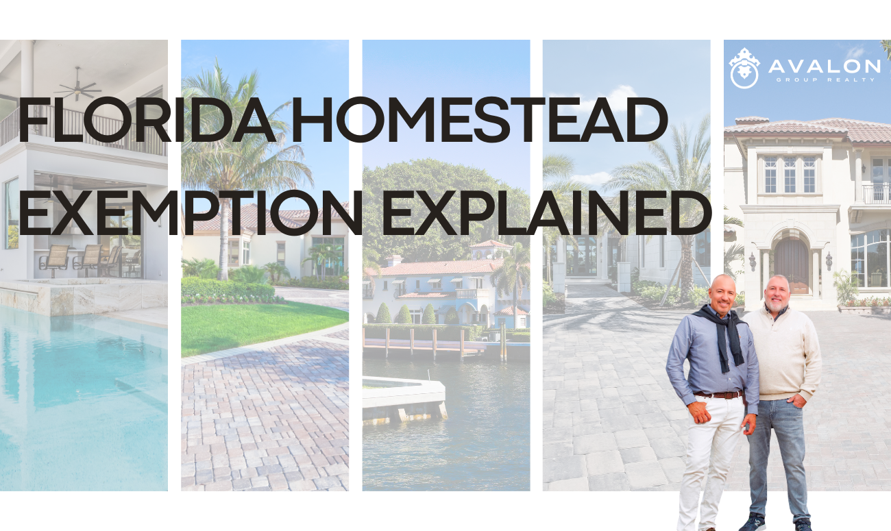 Florida Homestead Exemption Explained Picture shows 5 small pictures of homes in Florida