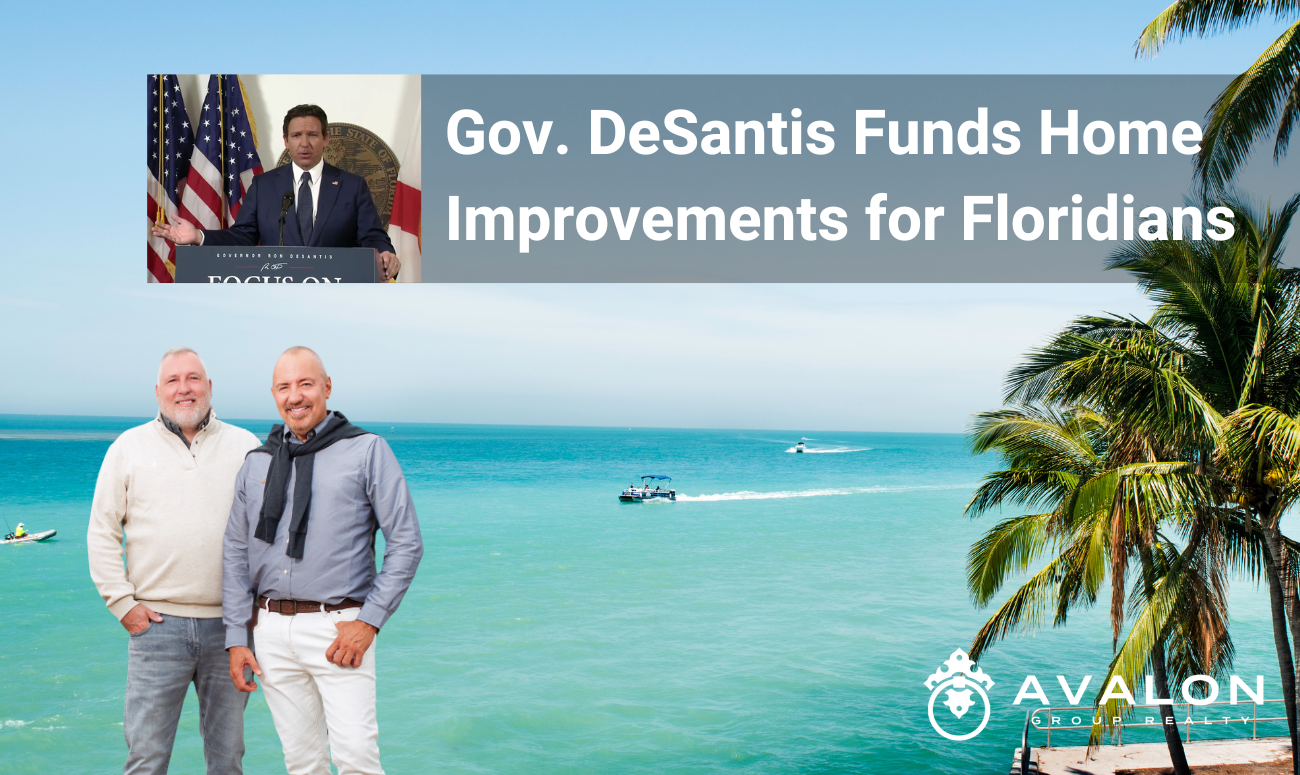 Gov. DeSantis Funds Home Improvements for Floridians picture shows the ocean with palm trees on the side