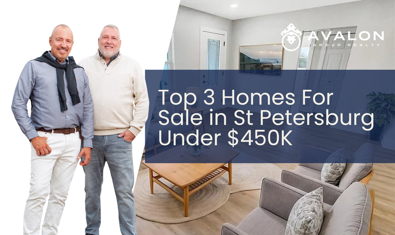Top 3 Homes For Sale in St Petersburg Under $450K-4 picture shows a living room with modern japandi furniture.