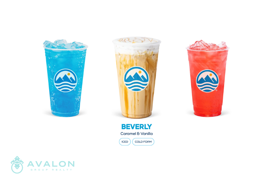 Cali Coffee Is Coming to St. Petersburg First Drive-Thru Location Planned on 66th Street North picture shows a Beverly coffee drink with caramel drip lines showing through the clear cup.