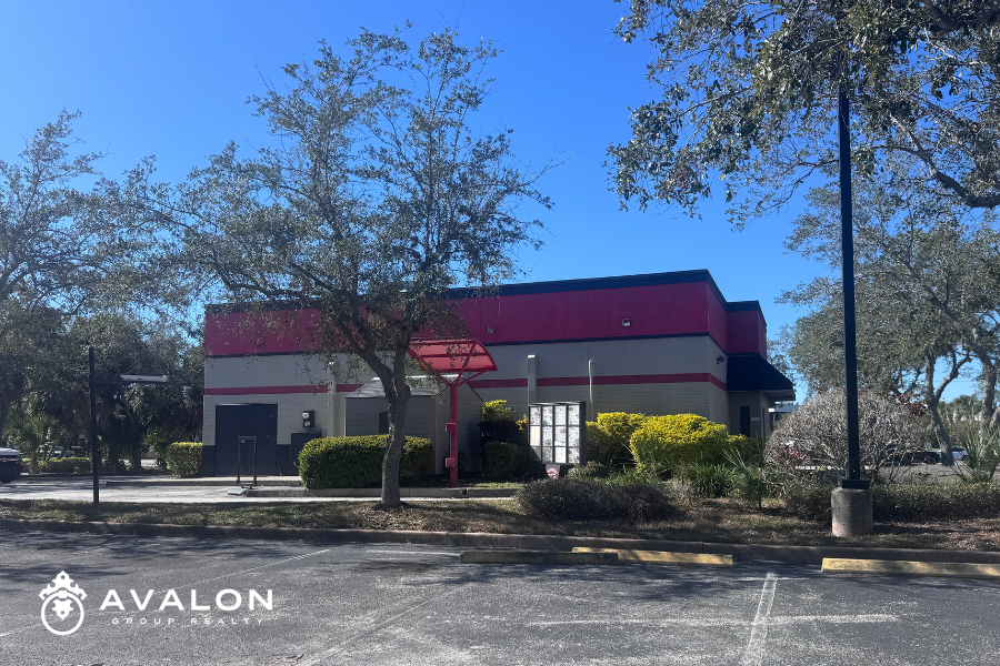 Rear drive-thru area of the former Boston Market at 9595 4th Street North in St. Petersburg, Florida, future Cook Out restaurant location