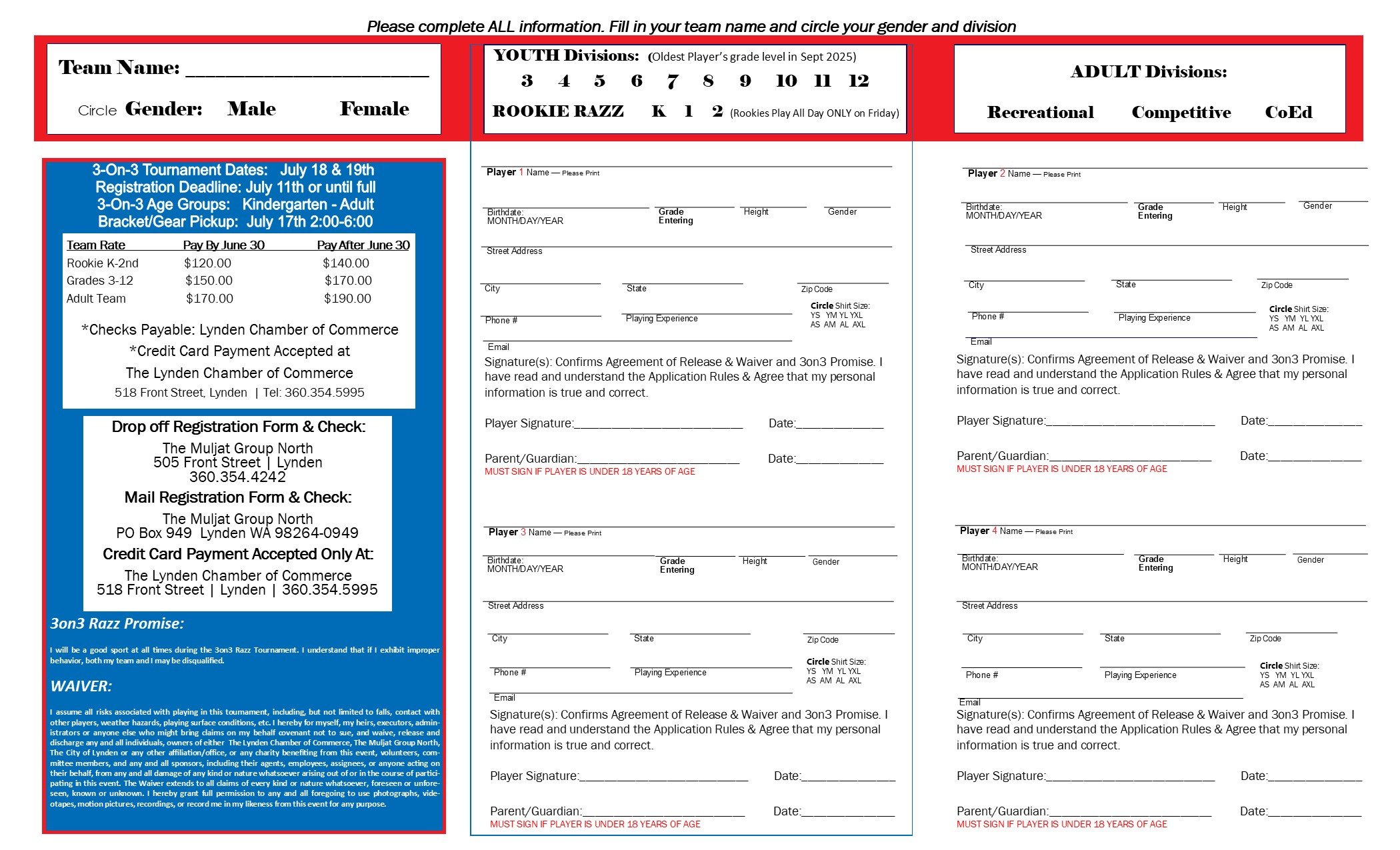 2025 Registration Form