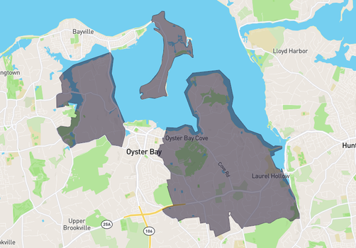 Oyster Bay Cove, Cove Neck, Centre Island, Mill Neck, and Laurel Hollow
