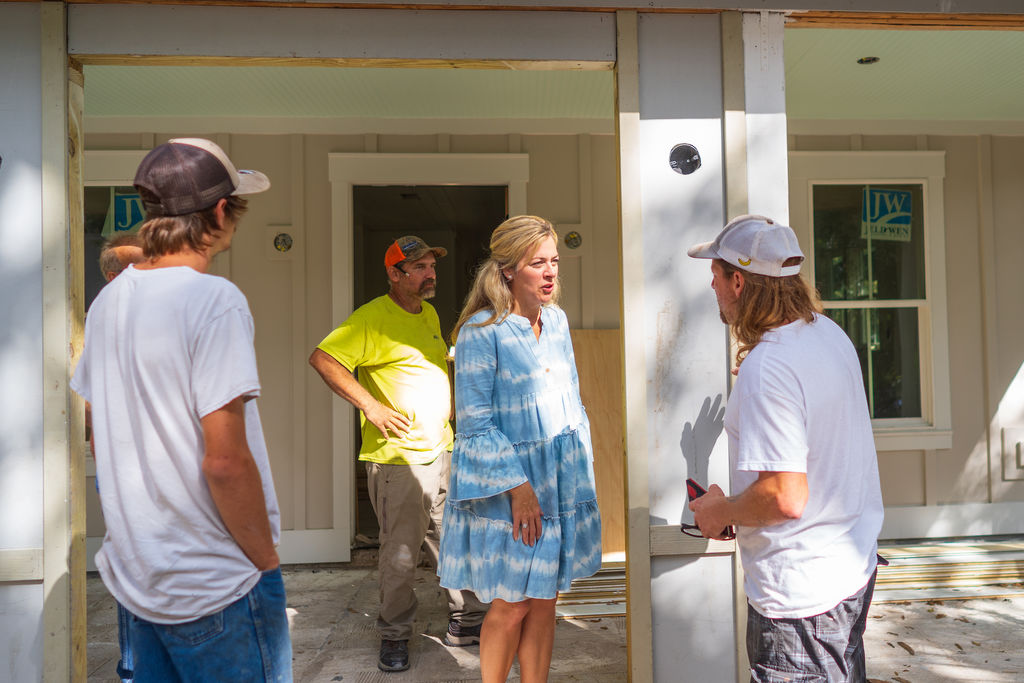 The renovation team at Cabana Lane on a renovation project site in Fernandina Beach, Florida. 