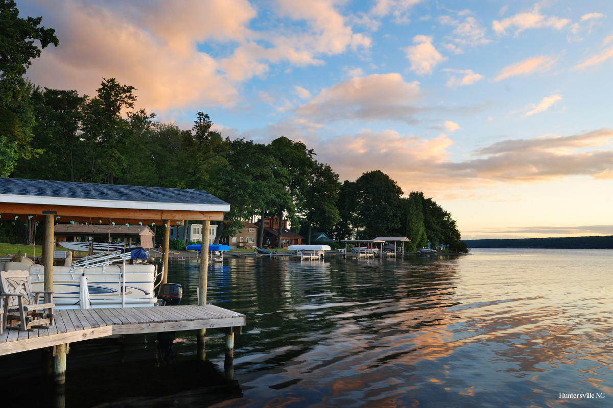 Home with a lake view near Huntersville on Lake Norman, North Carolina