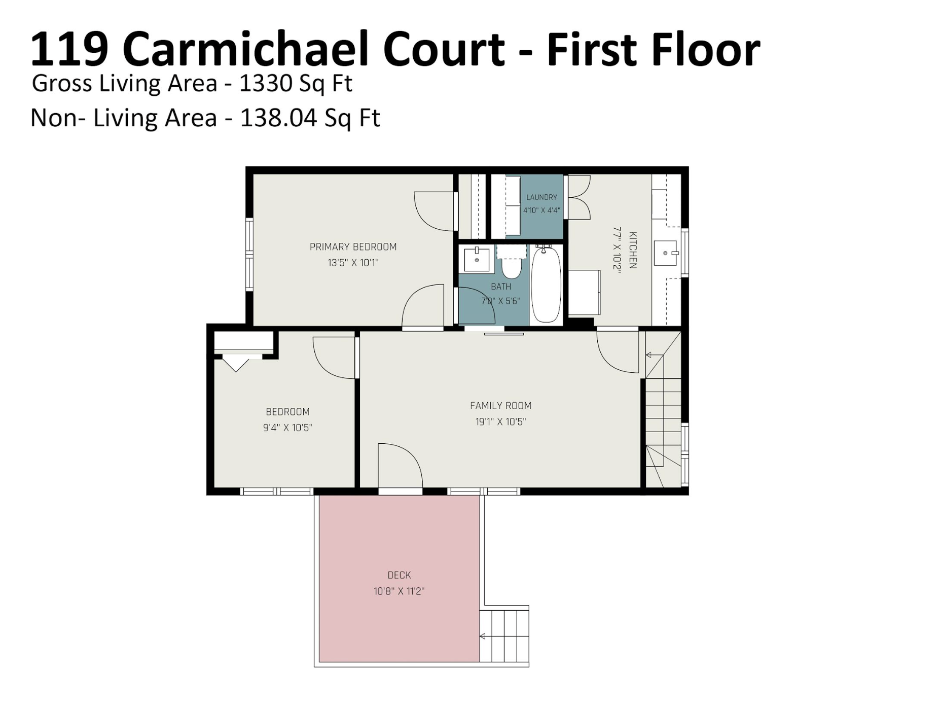 119 Carmichael Court Main Level Floor Plan