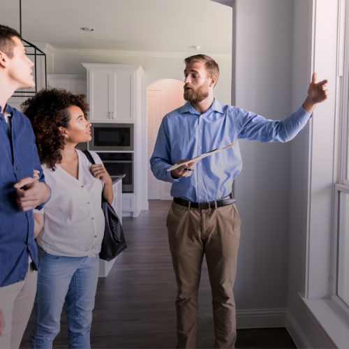 First-Time Buyers with home inspector
