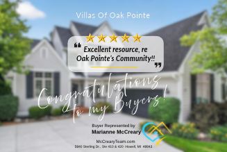2026 Sold, Villas Of Oak Pointe Home by Marianne McCreary