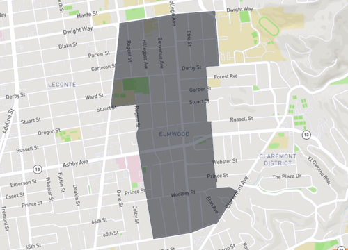 Elmwood Berkeley map
