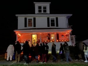 Bangor Maine decorated Halloween haunted house