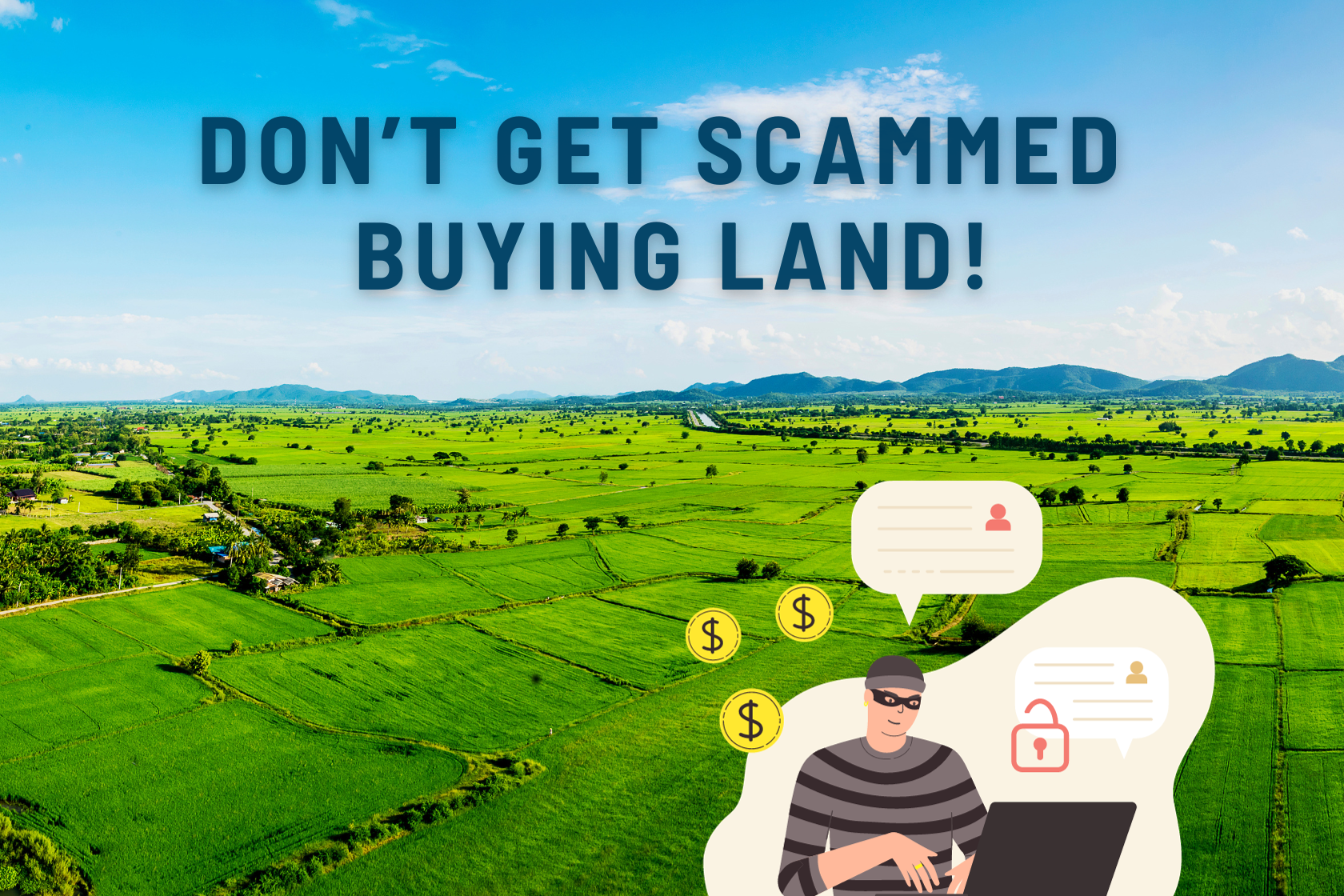 avoid being scammed buying land and lots